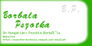 borbala pszotka business card